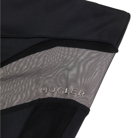 Mugler HM Mesh-paneled Stirrup Leggings Black Limited Edition - Picture 10 of 10